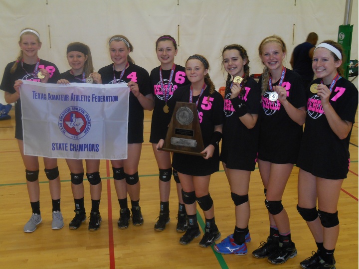 T.A.A.F. 2015 Girls 14 & Under State Volleyball Champions
Rebels - North Richland Hills