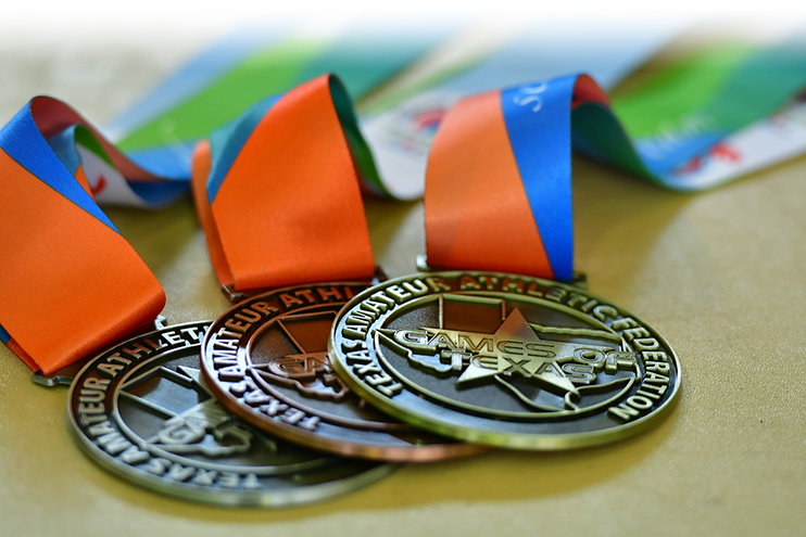 Summer 2022 TAAF Games of Texas medals - photo